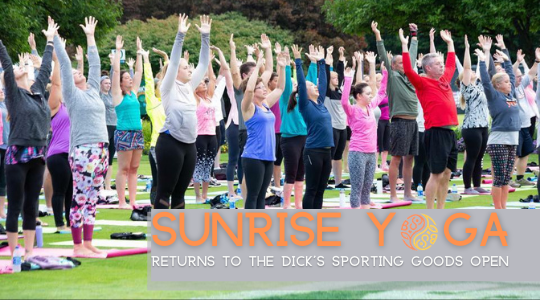 Read more about the article Sunrise Yoga returns to the Dick’s Sporting Goods Open!